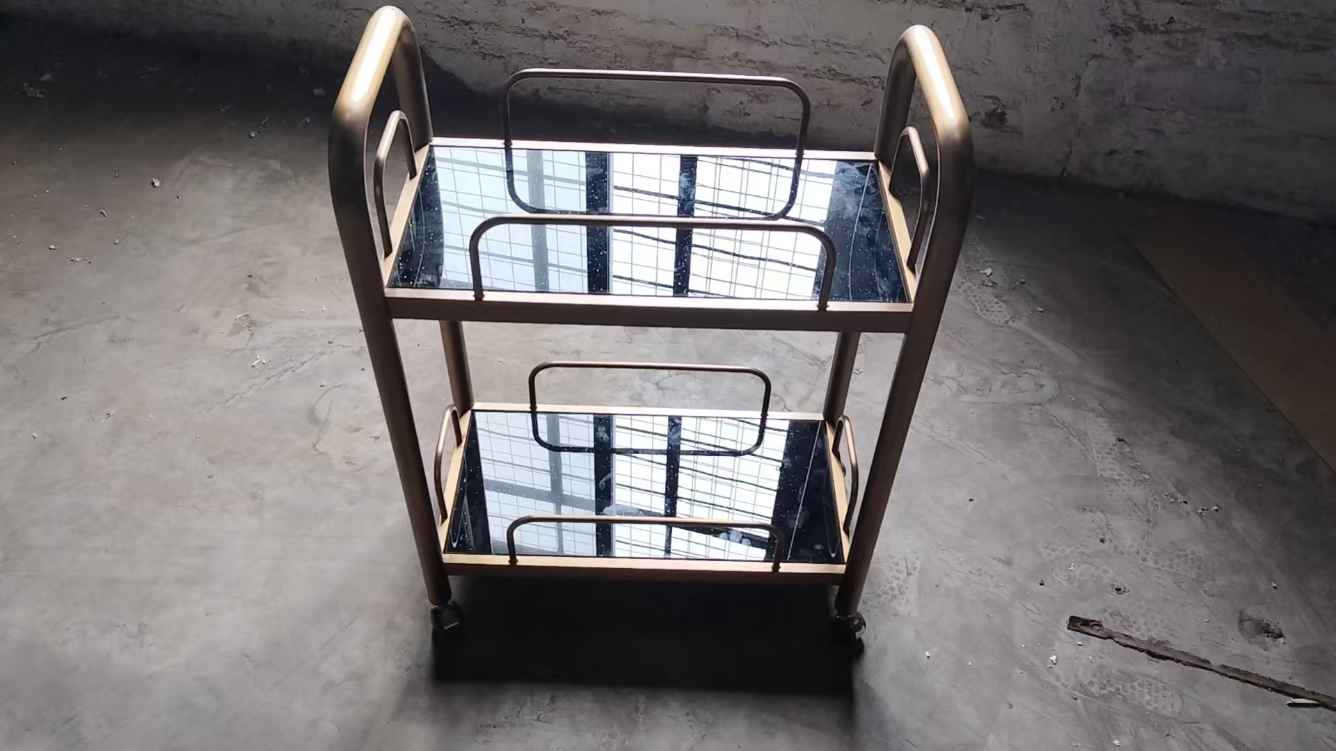 Hardware frame+glass combination, storage and vegetable rack