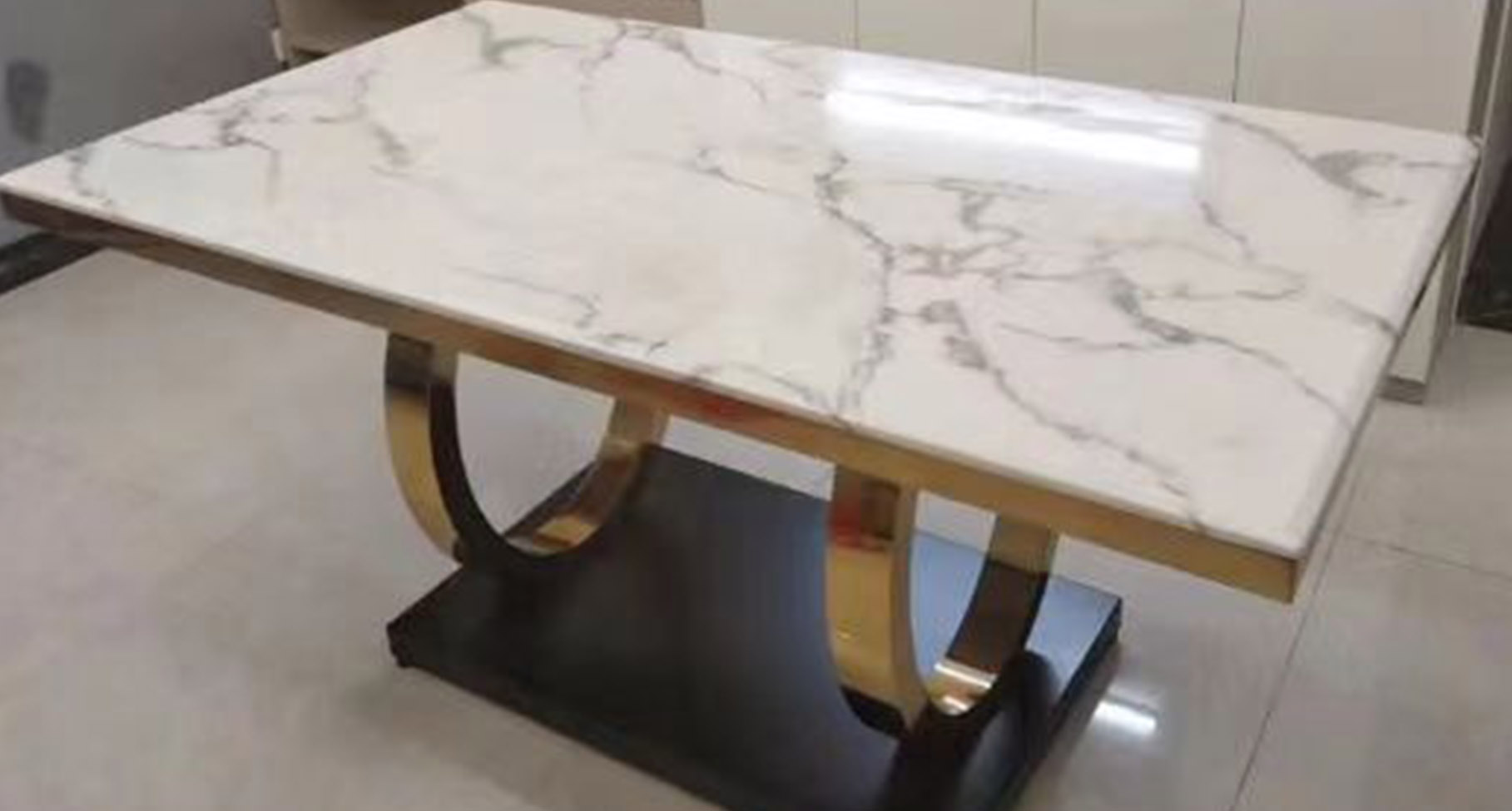 Imitation natural stone artificial marble dining table, higher cost-effectiveness