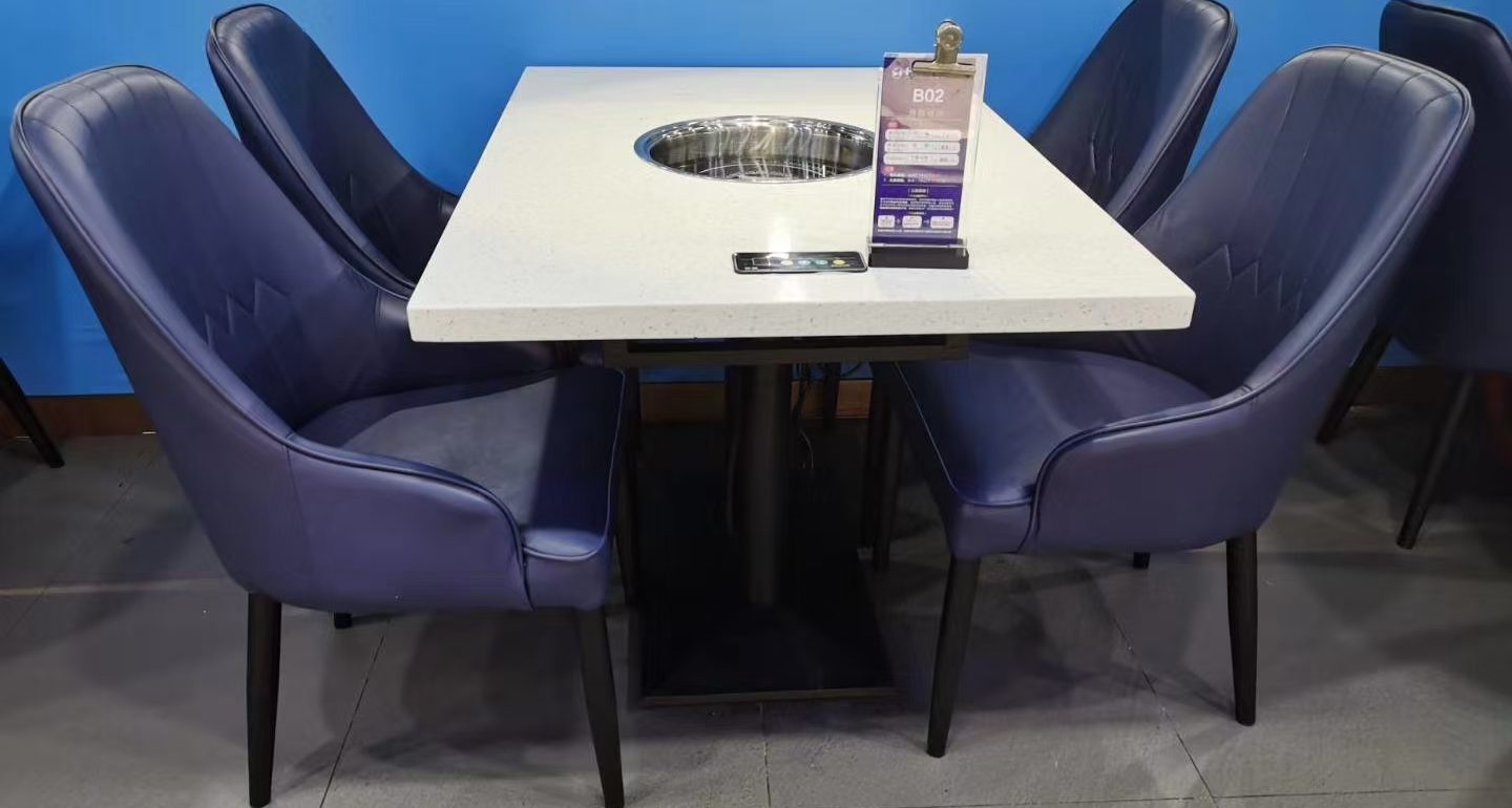 Delicate Texture Quartz Stone Dining Table Top – ST003