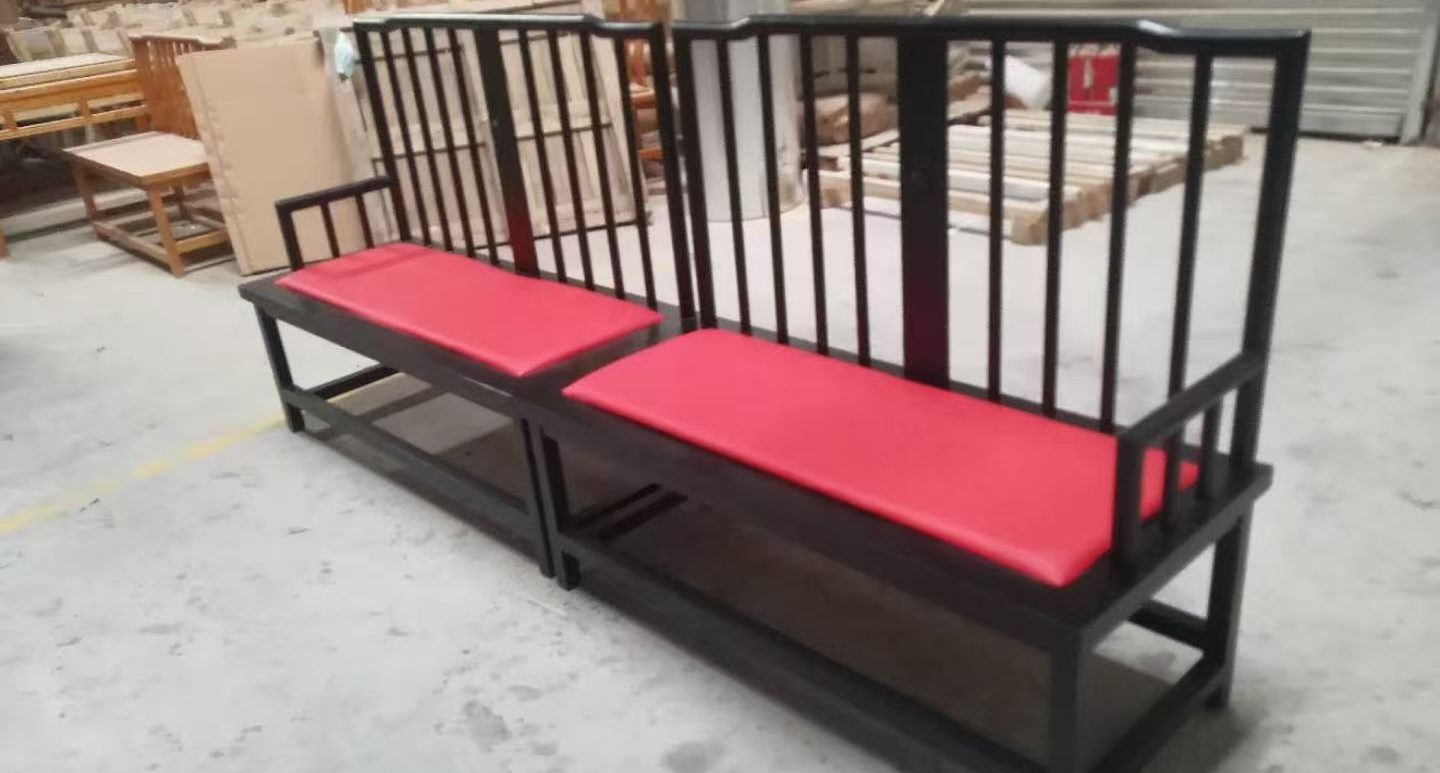 Chinese-style solid wood seating unit