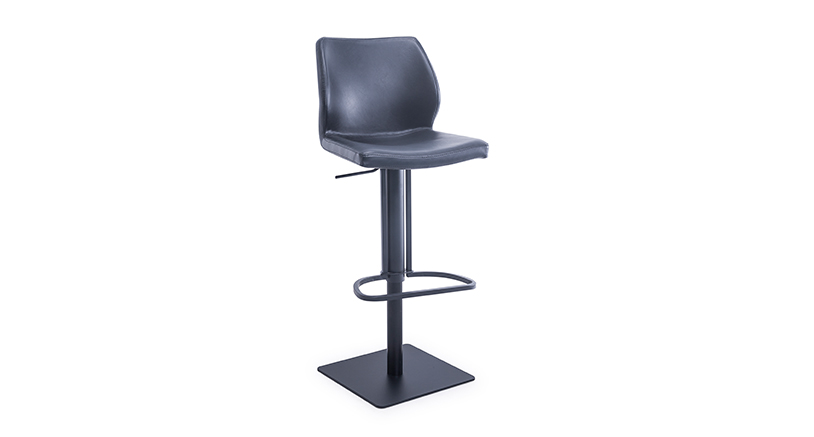 Elegant Black Velvet High Bar Stool 