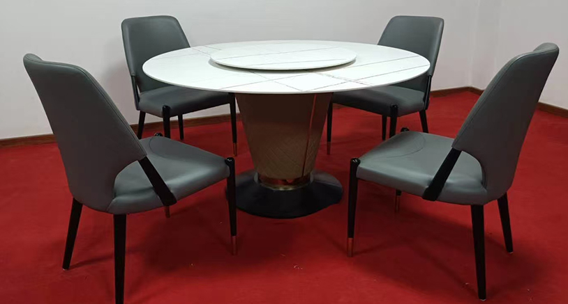 High-End Stone Round Dining Table